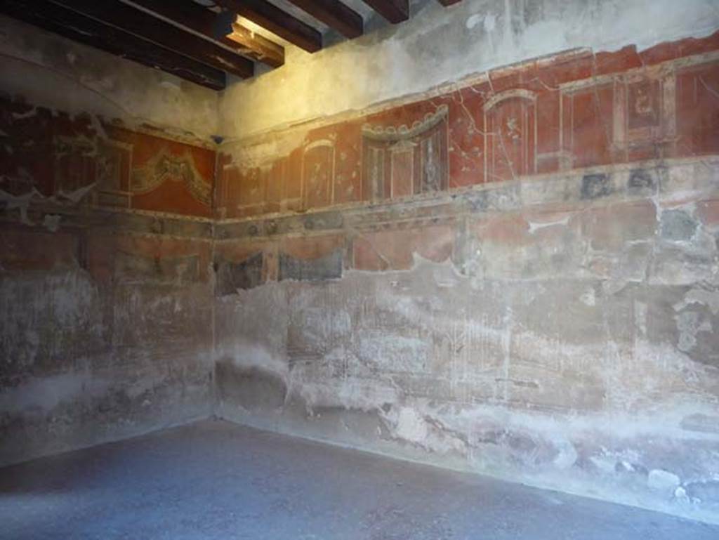 III.11 Herculaneum, June 2017, Room 8, looking towards south-east corner and south wall. Photo courtesy of Michael Binns.